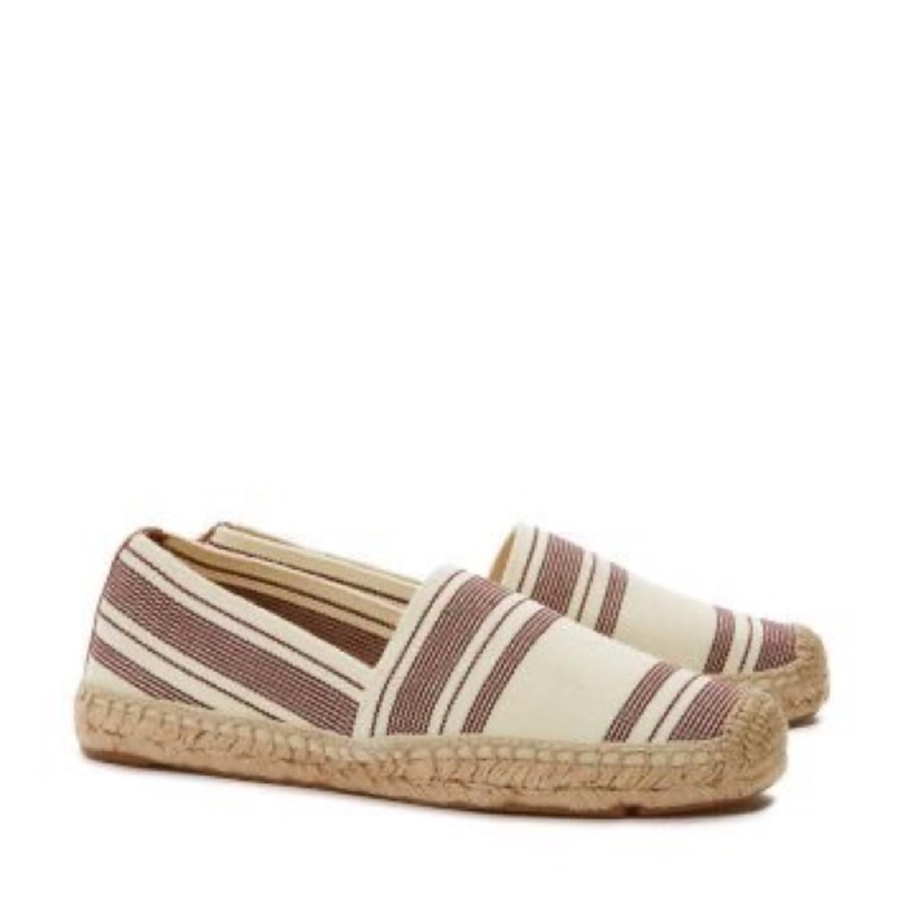 Tory Burch Striped Elastic Espadrilles